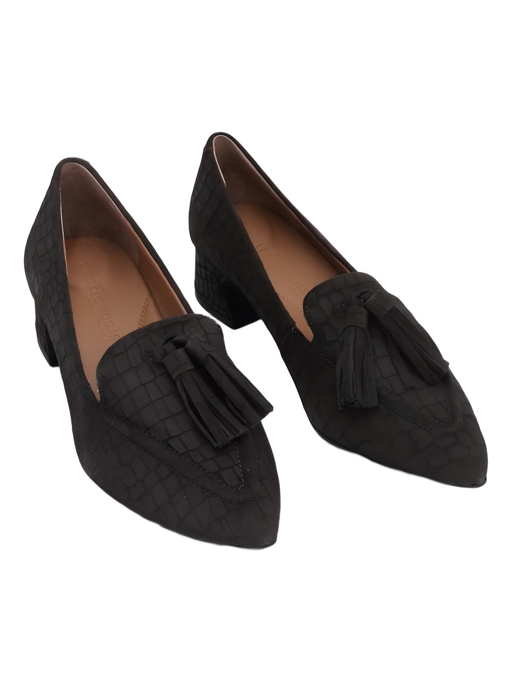Gentle Souls Glova Tassle Pointy Toe Pump Chocolate Suede Size 8.5M